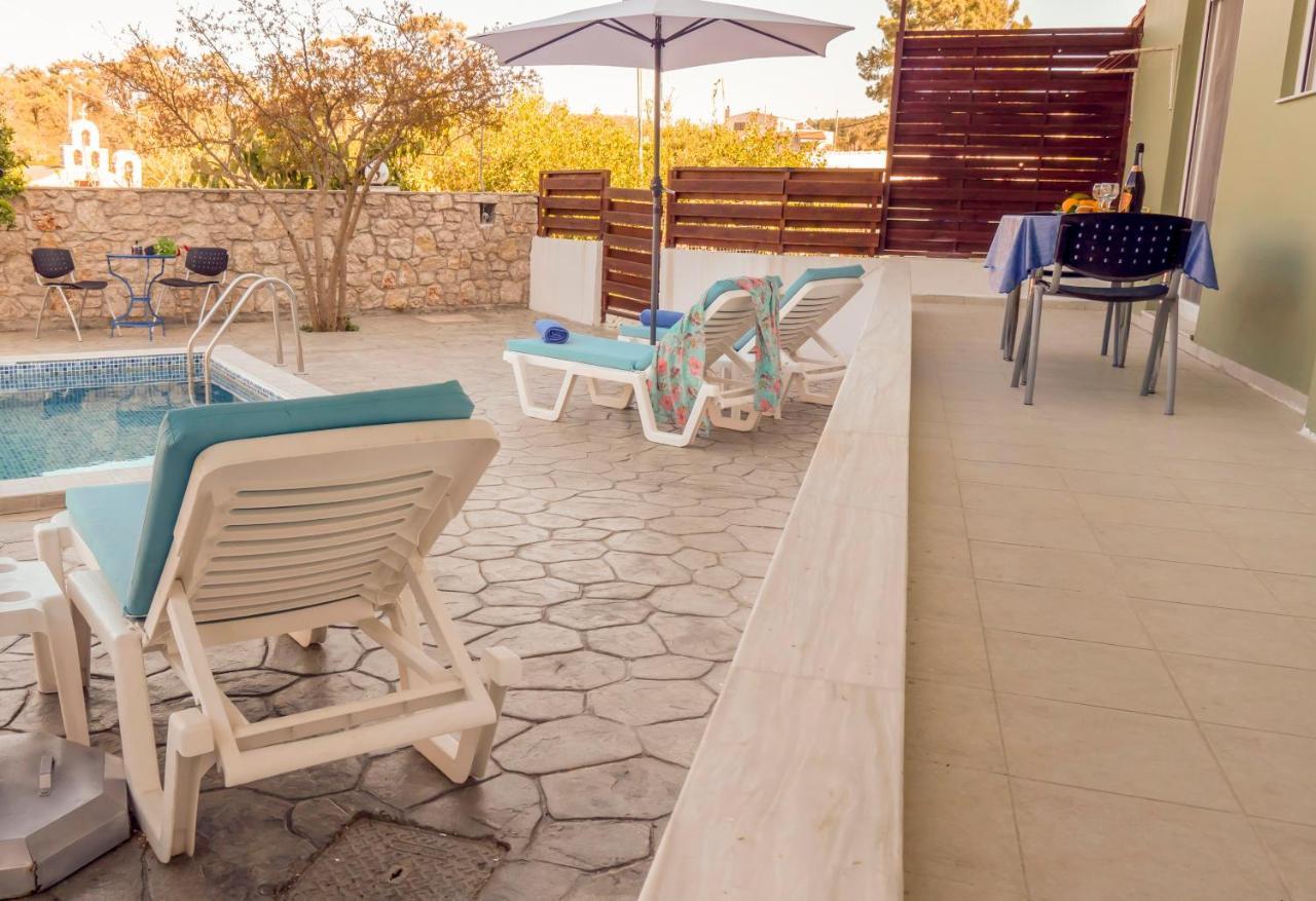 Greek Style Ground Floor Apartment & Pool Ialysos  Dış mekan fotoğraf